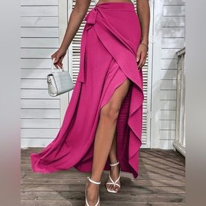 Wrap around maxi skirt